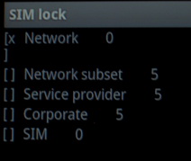 Service Simlock