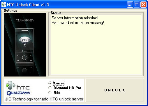 HTC Unlock Client